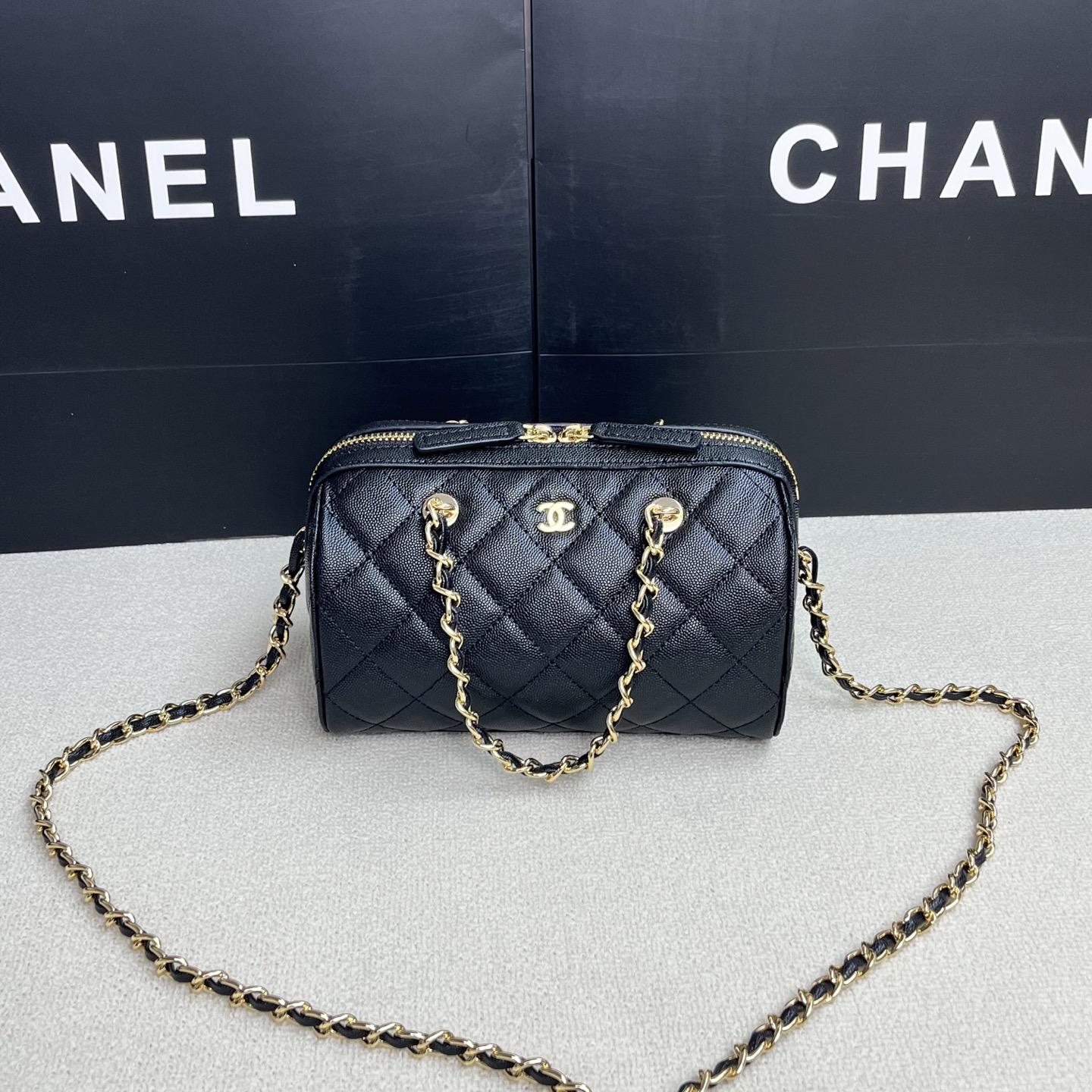 Chanel mini Colorblocked Bowling Bag 7046