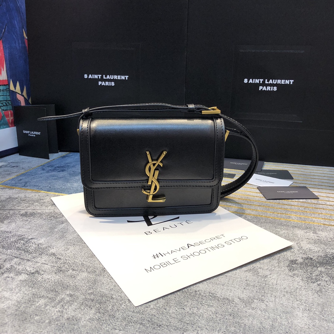 YSL SOLFERINO SMALL SATCHEL IN BOX SAINT LAURENT LEATHER small size