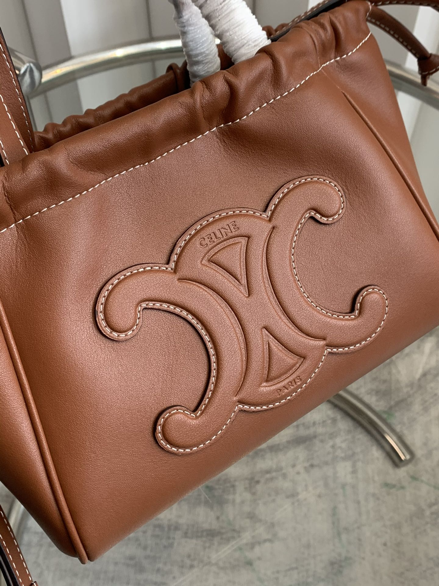 CABAS TRIOMPHE Small Bag Brown 111013 LM051 22cm