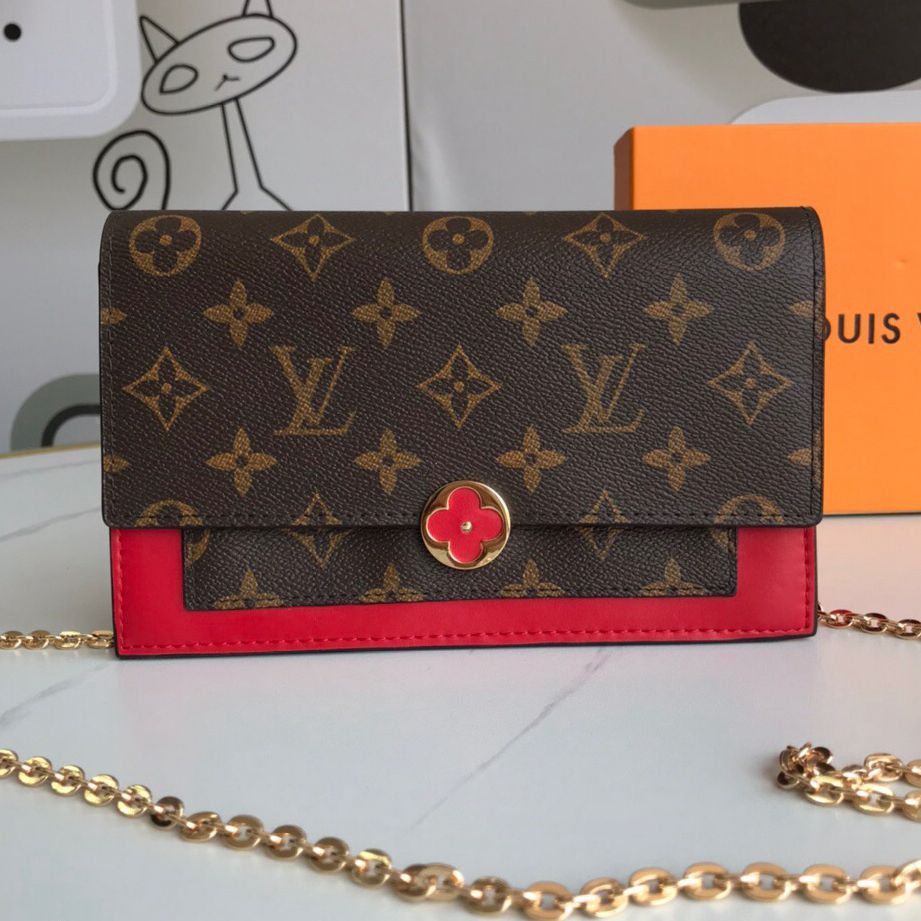 Louis Vuitton LV Flore Chain Wallet Purse Bag(Replica)