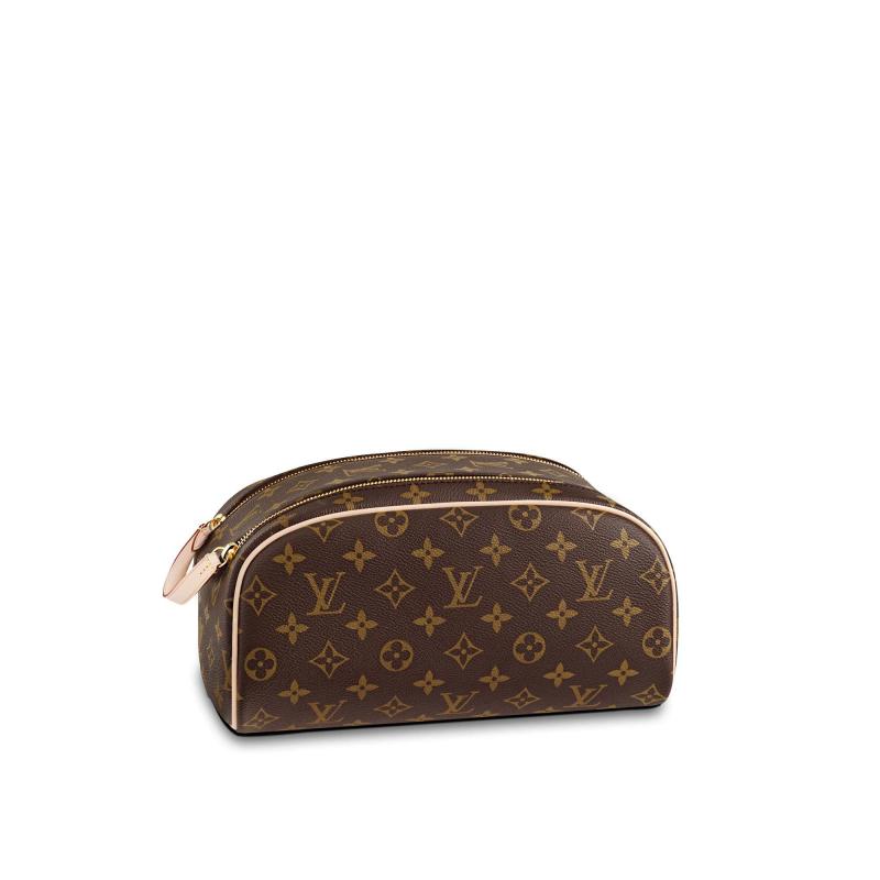 Louis Vuitton LV  Cosmetics Pouch Toiletry Bag Leather Handbag  Shoulder Bag(Replica)