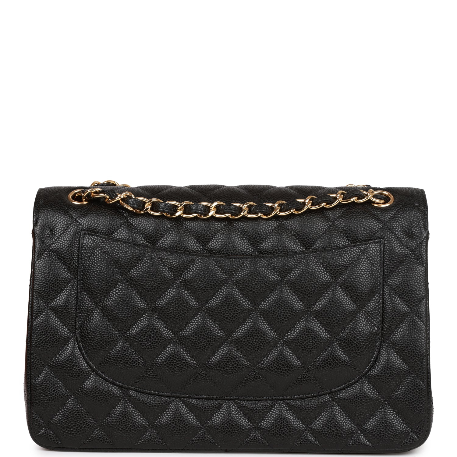CHANEL Caviar Quilted Jumbo Double Flap Black 30CM Shoulder Bag(Replica)