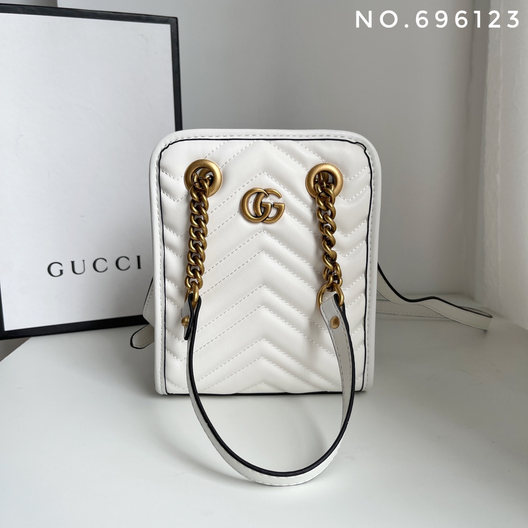 Gucci Marmont Leather Handbags Tote Bag (Replica)