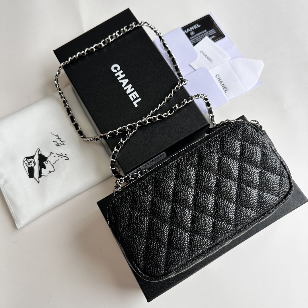Chanel 50172 Black with silver LM521 20cm