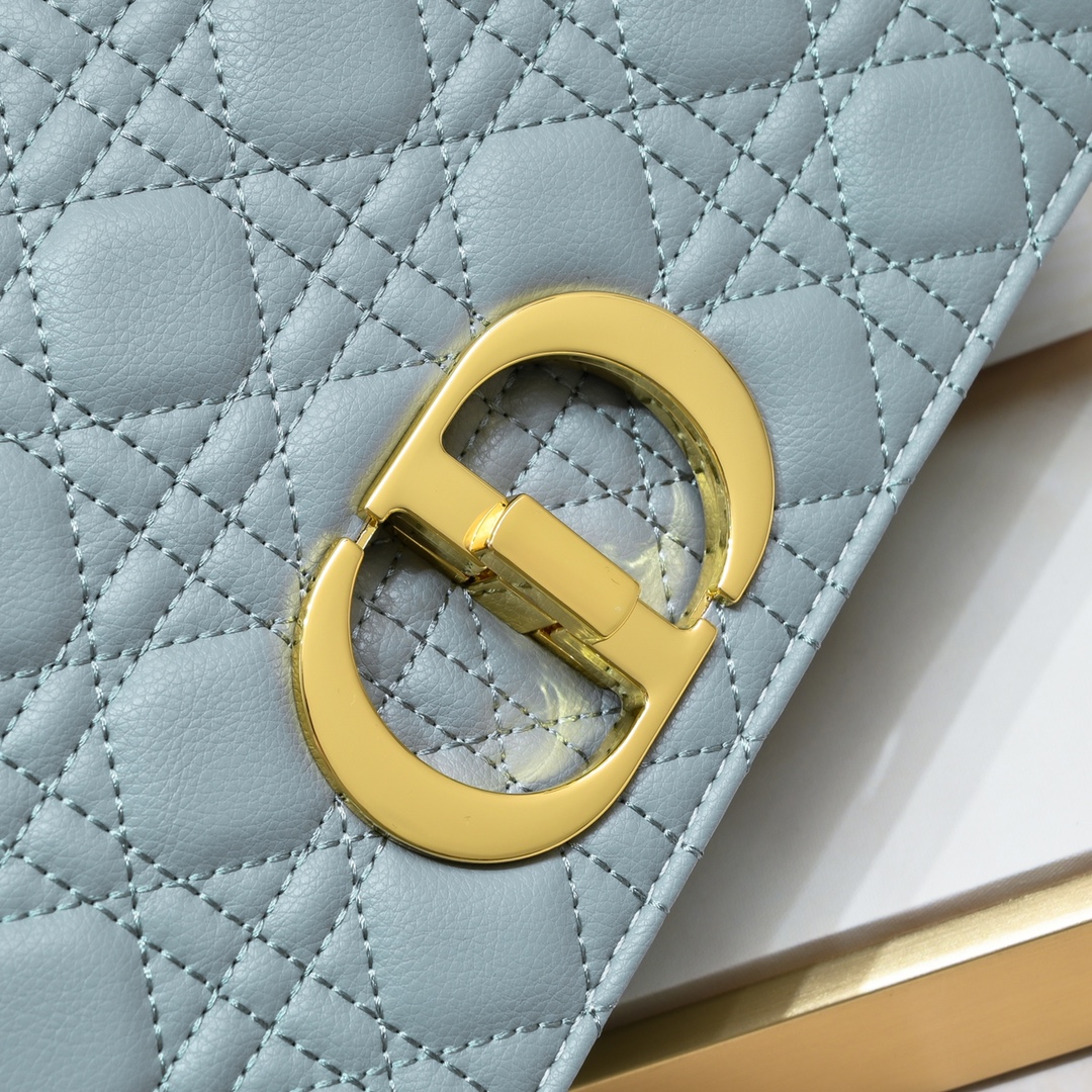 Large Dior Caro Bag Gray 9797 XB002 28cm