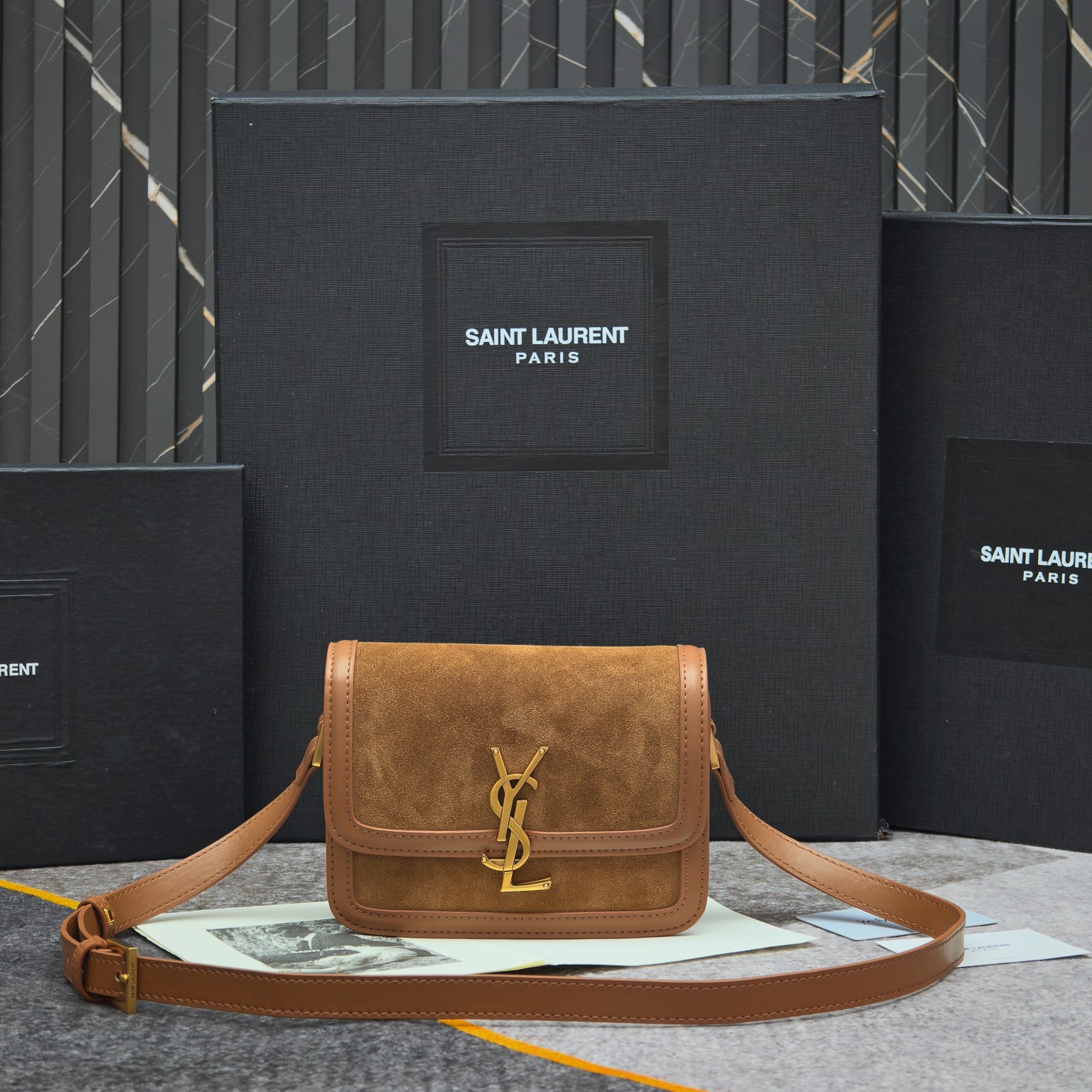 YSL Solferino Box Shoulder Bag 8856 LM071081 19-23cm