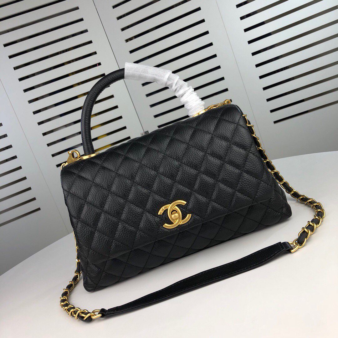Chanel Black Large Shoulder Bag Handbag