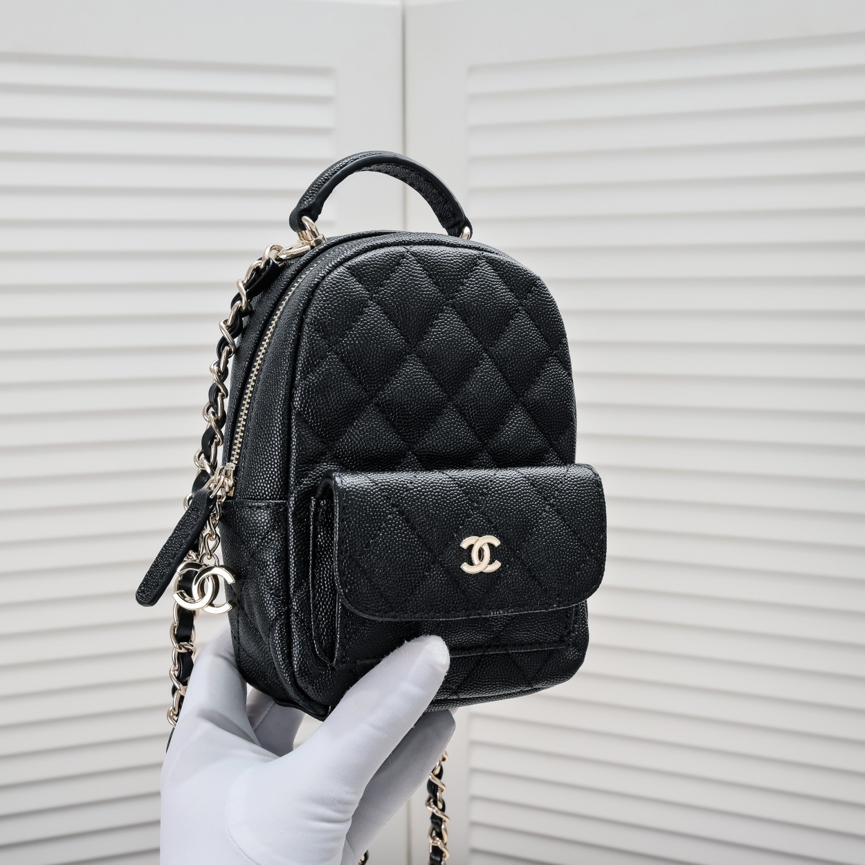Chanel 24C Mini Small School Bag Backpack Bag Handbag