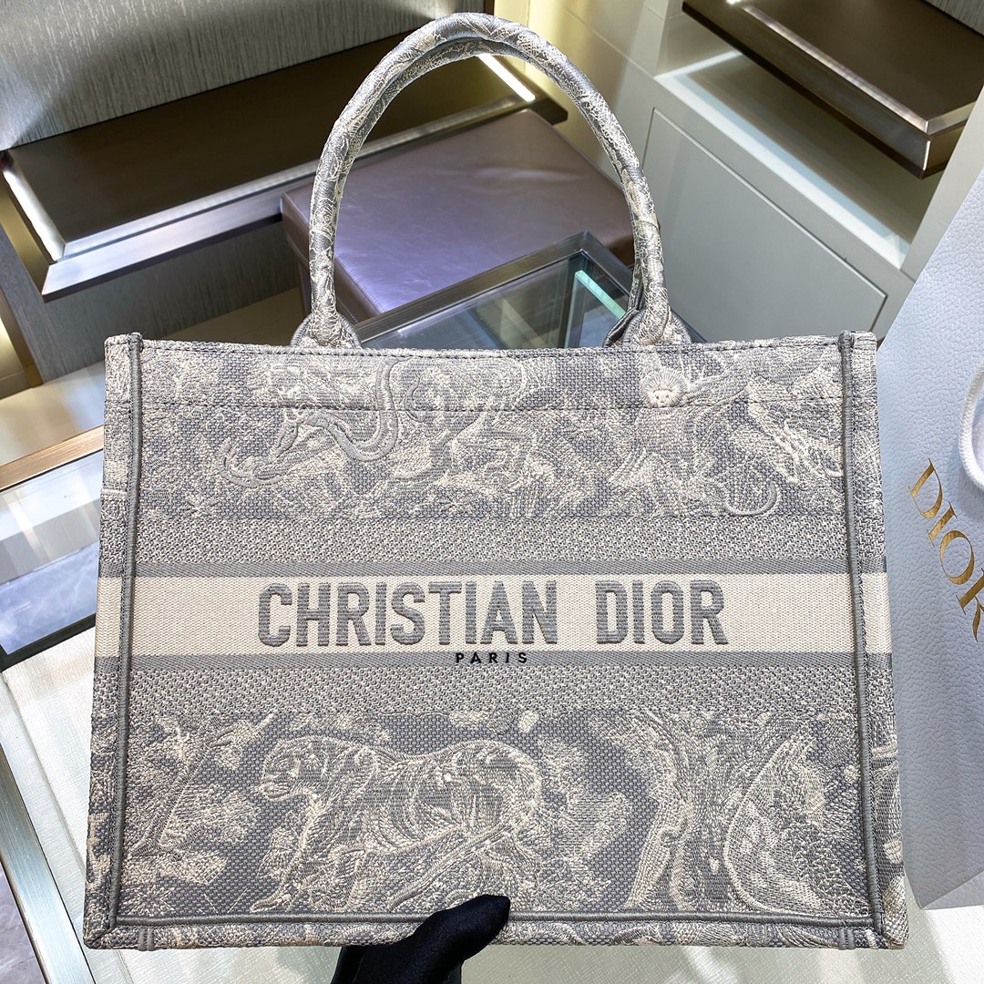 10A + top quality Medium Dior Book Tote 1296 DLAM022 36cm