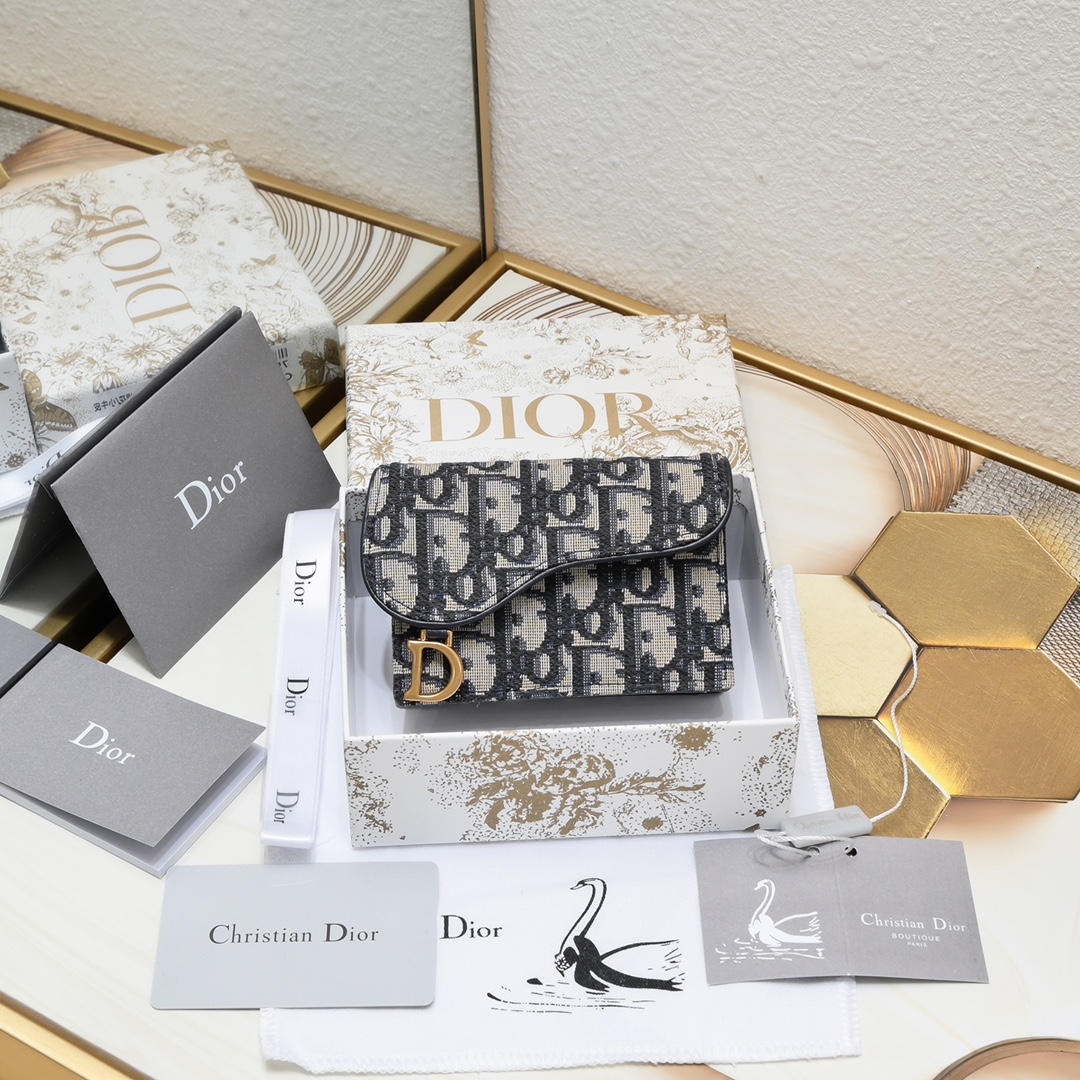 10A + top quality Dior Saddle Wallet S5611 LM051 10.5cm