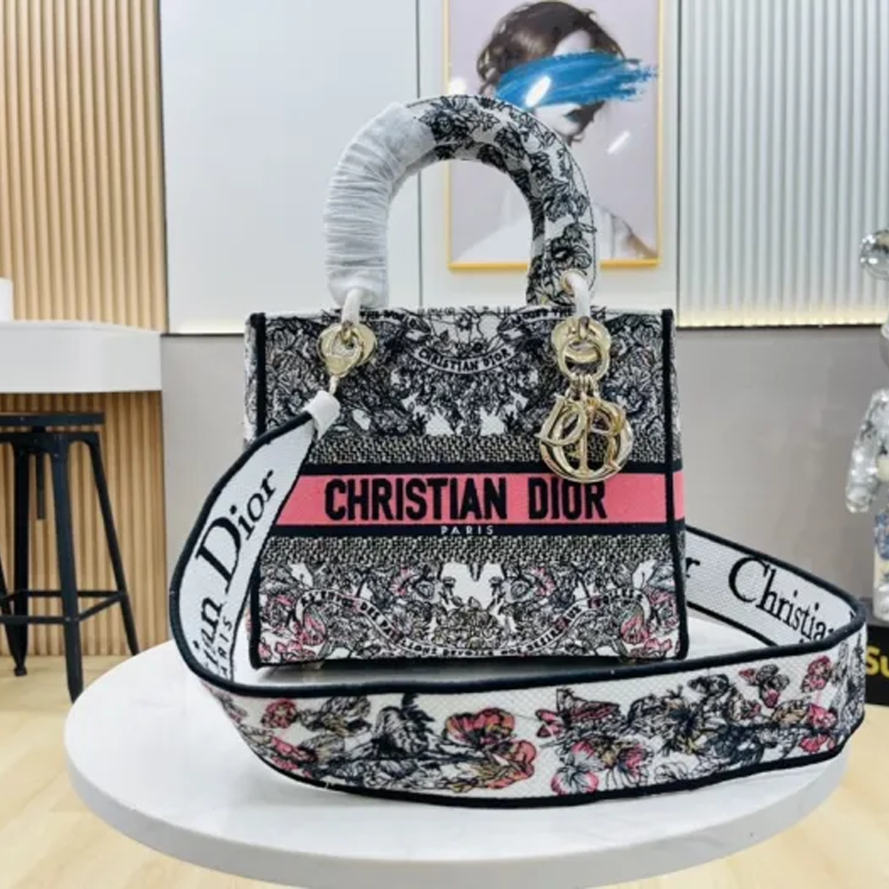 10A + top quality Dior Medium Lady D-Lite Bag 9920 DD003 24cm