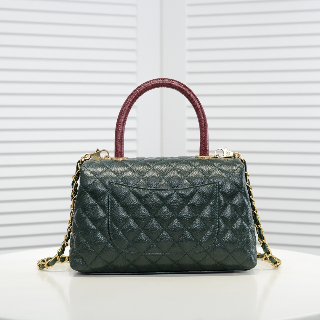 Chanel Stripe Gold Buckle Medium Shoulder Bag Handbag