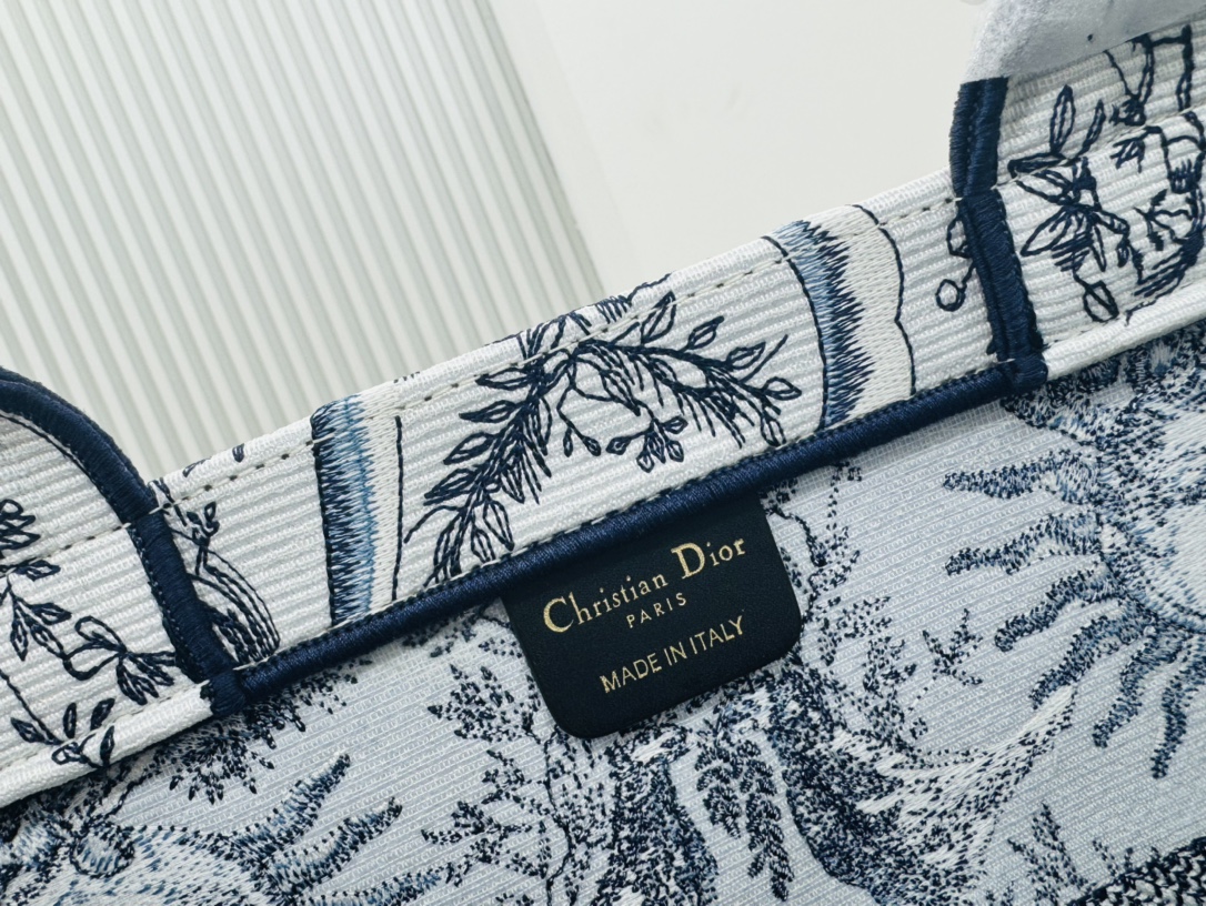 Dior Book Tote Embroider Large Shoulder Bag Handbag