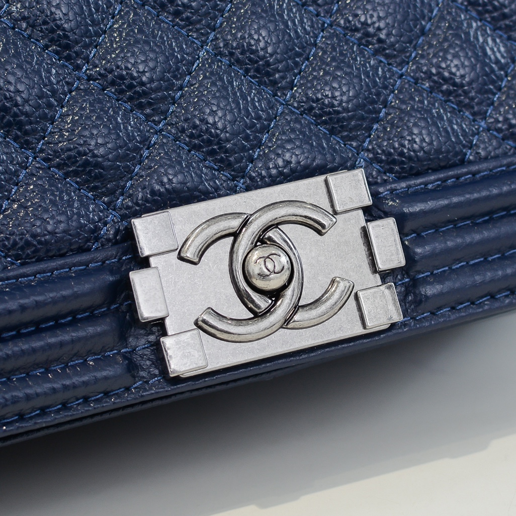 Chanel Leboy litchi or lychee pattern Shoulder Bag Handbag