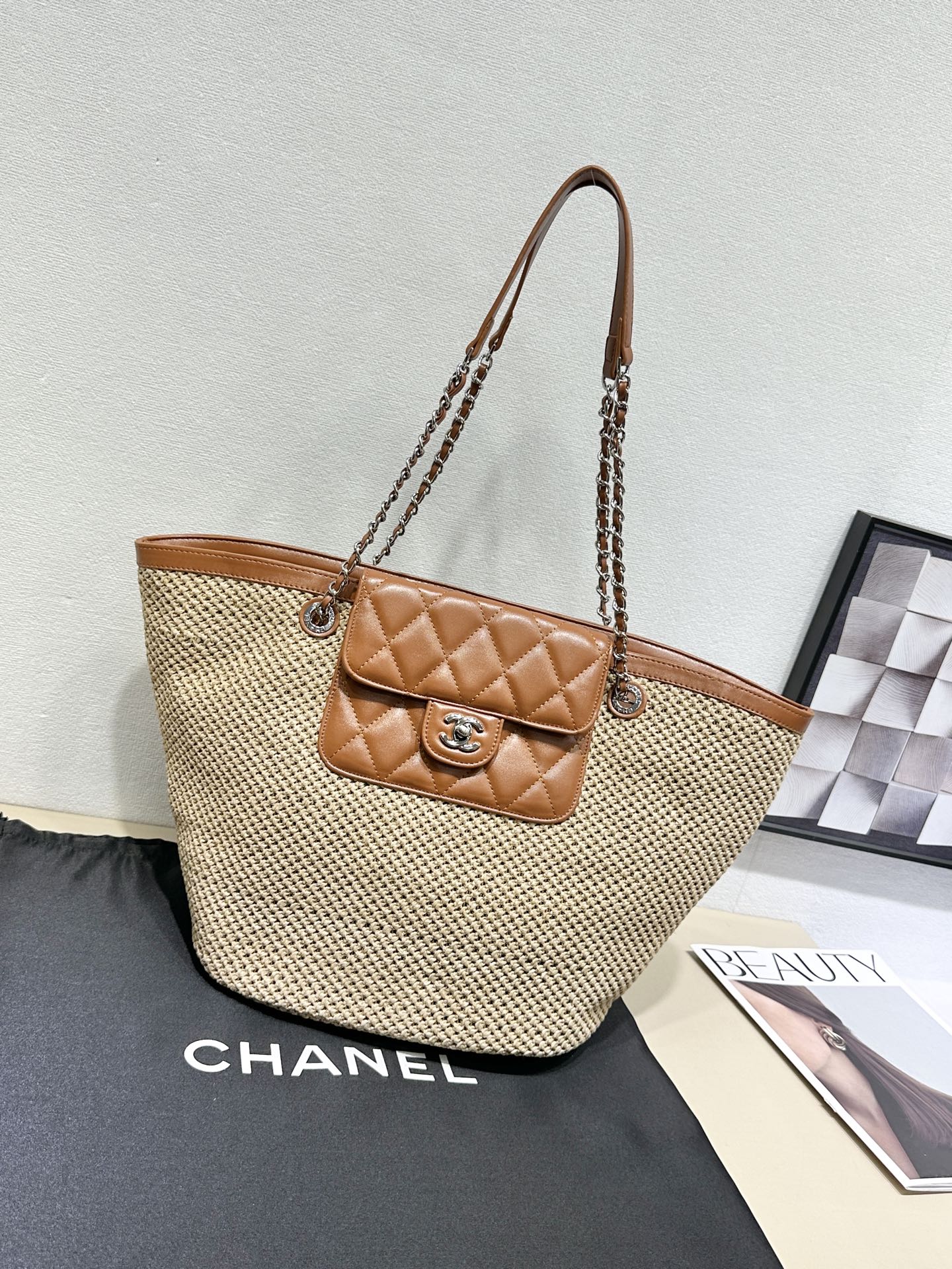 Chanel Beach Bag  New summer Xiaochan woven bag large capacity handbag（7AReplica）