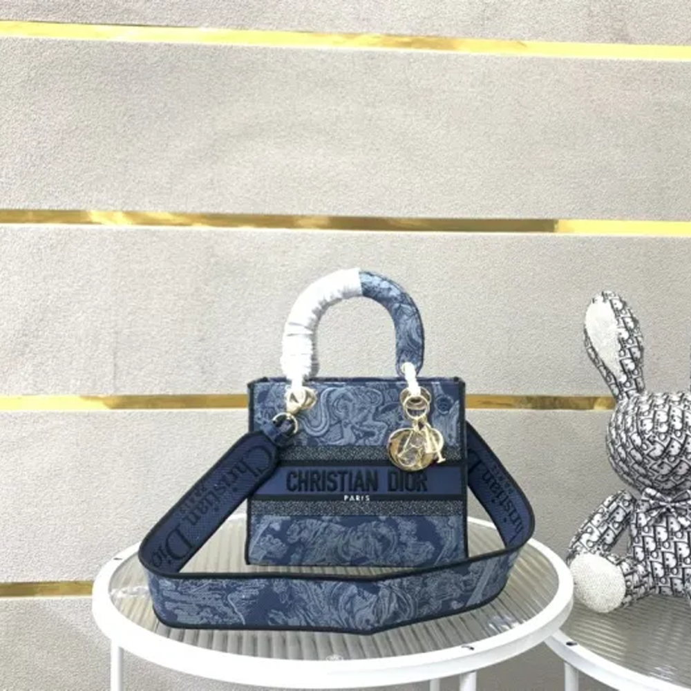 10A + top quality Dior Medium Lady D-Lite Bag 9920 DD003 24cm