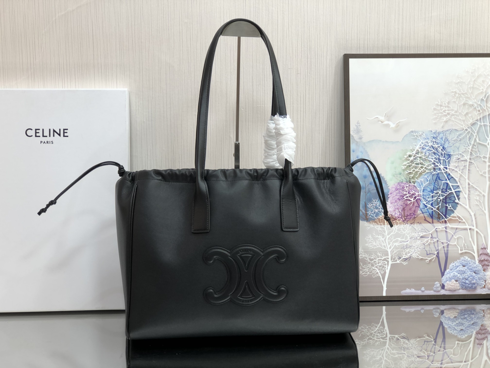 CABAS TRIOMPHE Bag Black 012118 LM061 44cm