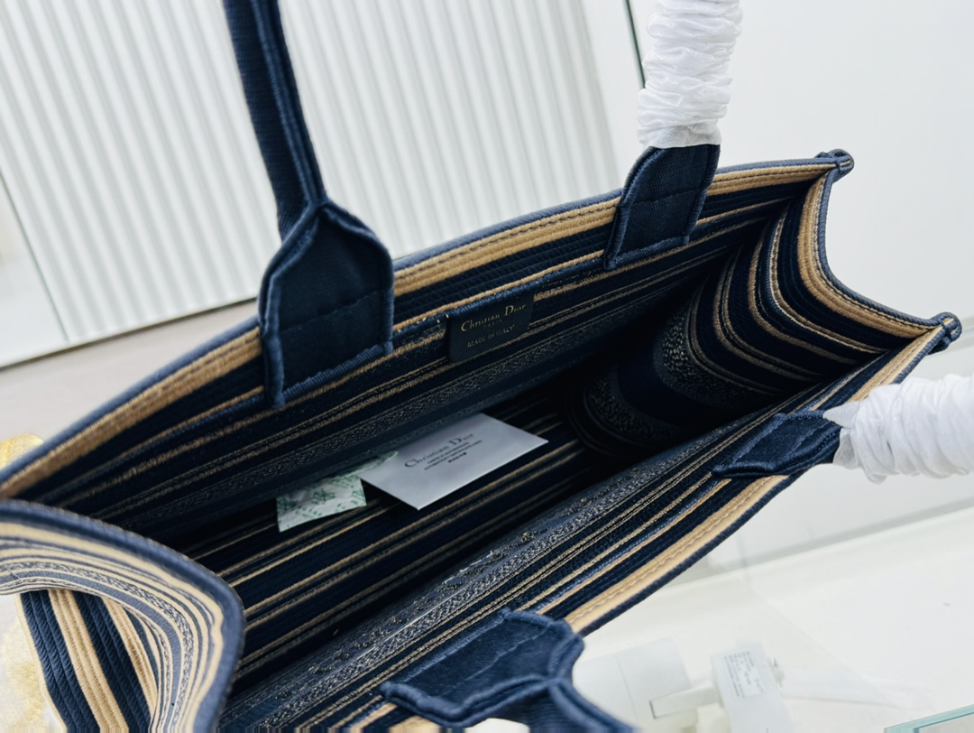 Dior Book Tote Thick Thread Thick Fabric Shoulder Bag Handbag