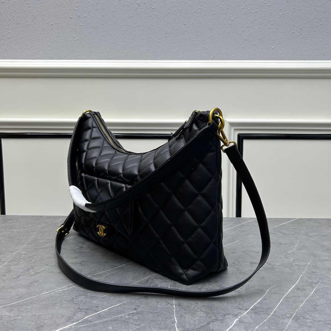 Chanel Hobo Calf Leather Shoulder Bag Handbag (Replica）