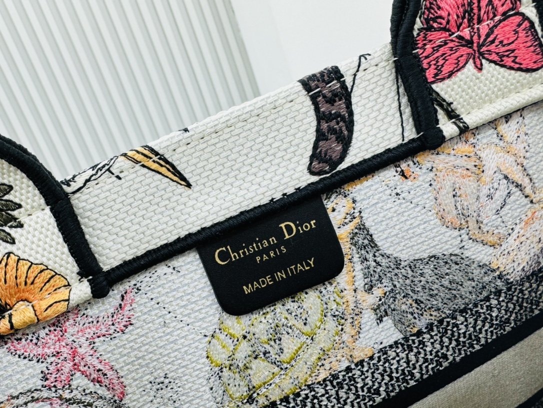 Dior Book Tote Embroider Medium Shoulder Bag Handbag