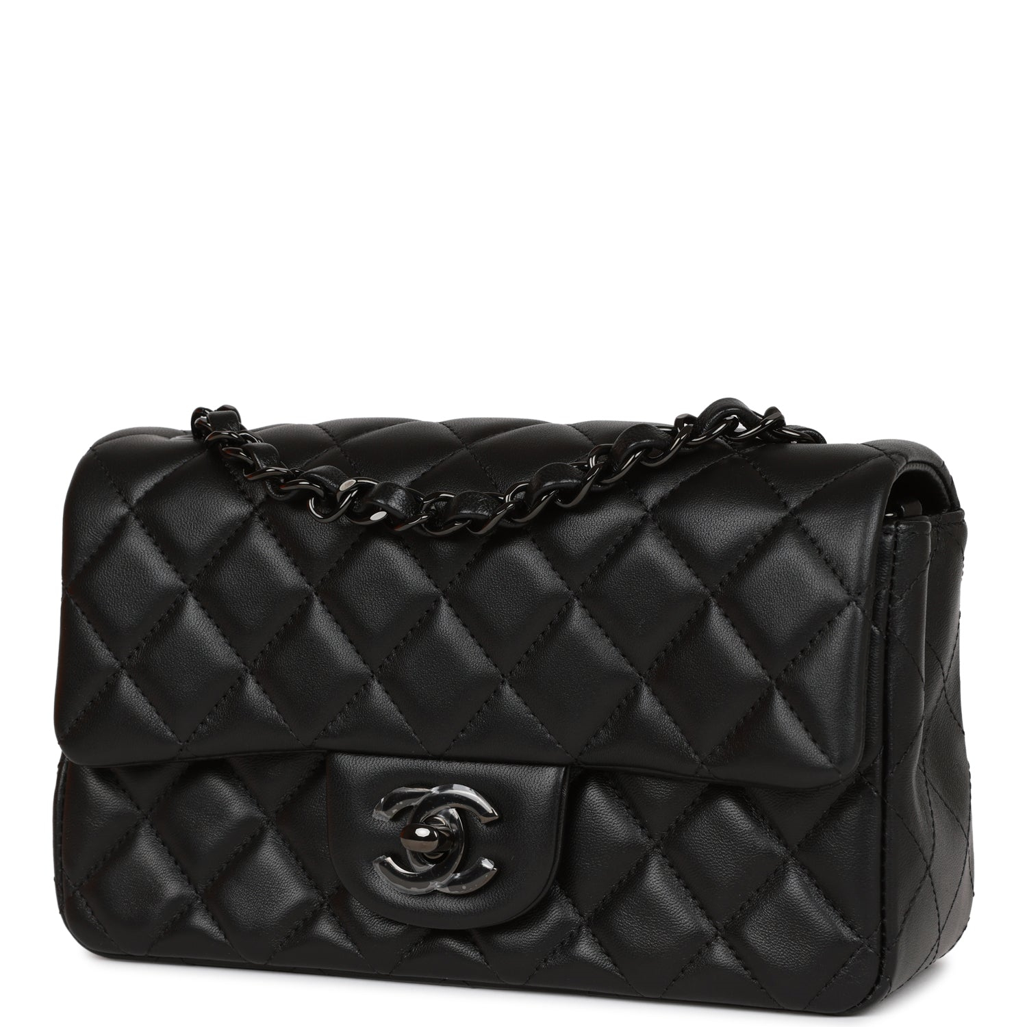 Chanel Classic Flag Bag Flap Bag SO Black Lambskin 20CM Shoulder Bag(Replica)