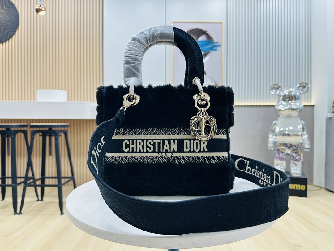 10A + top quality Dior Medium Lady D-Lite Bag 9920 DD003 24cm