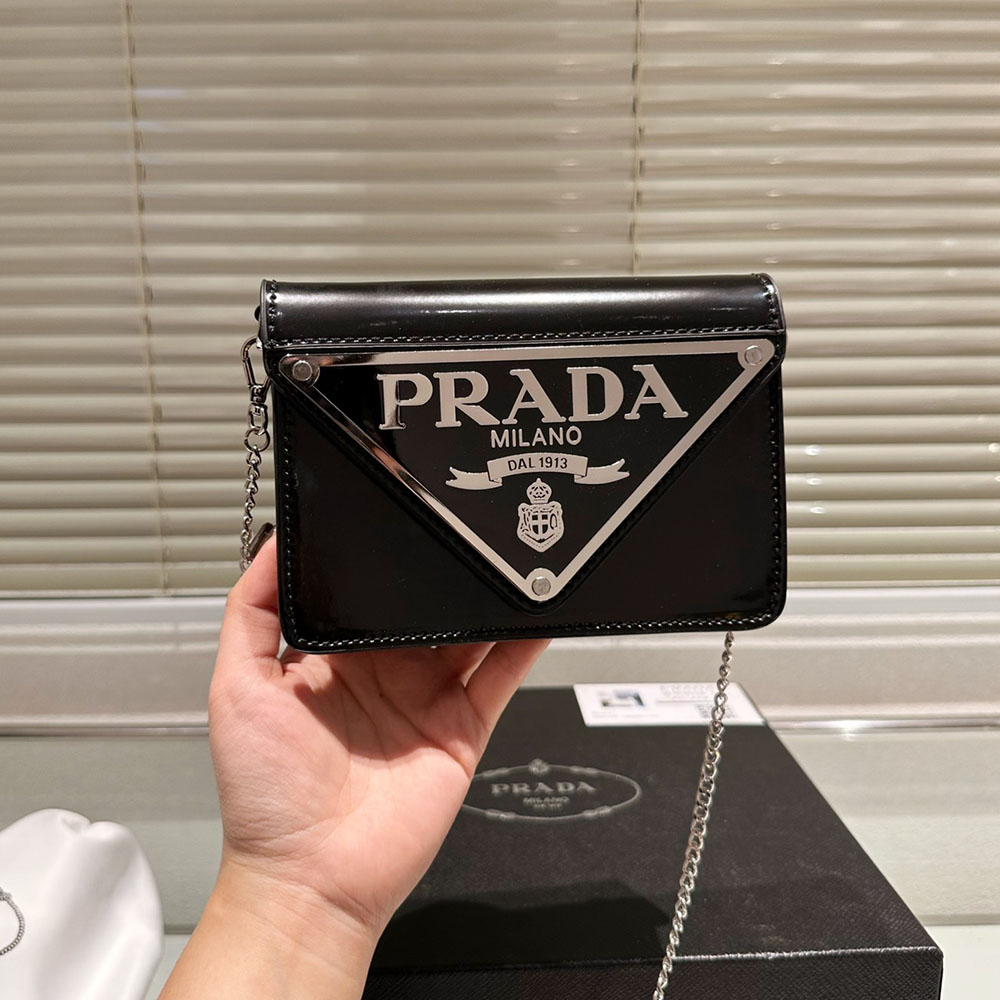 Prada Shiny Leather Mini Shoulder Bag  (Replica)