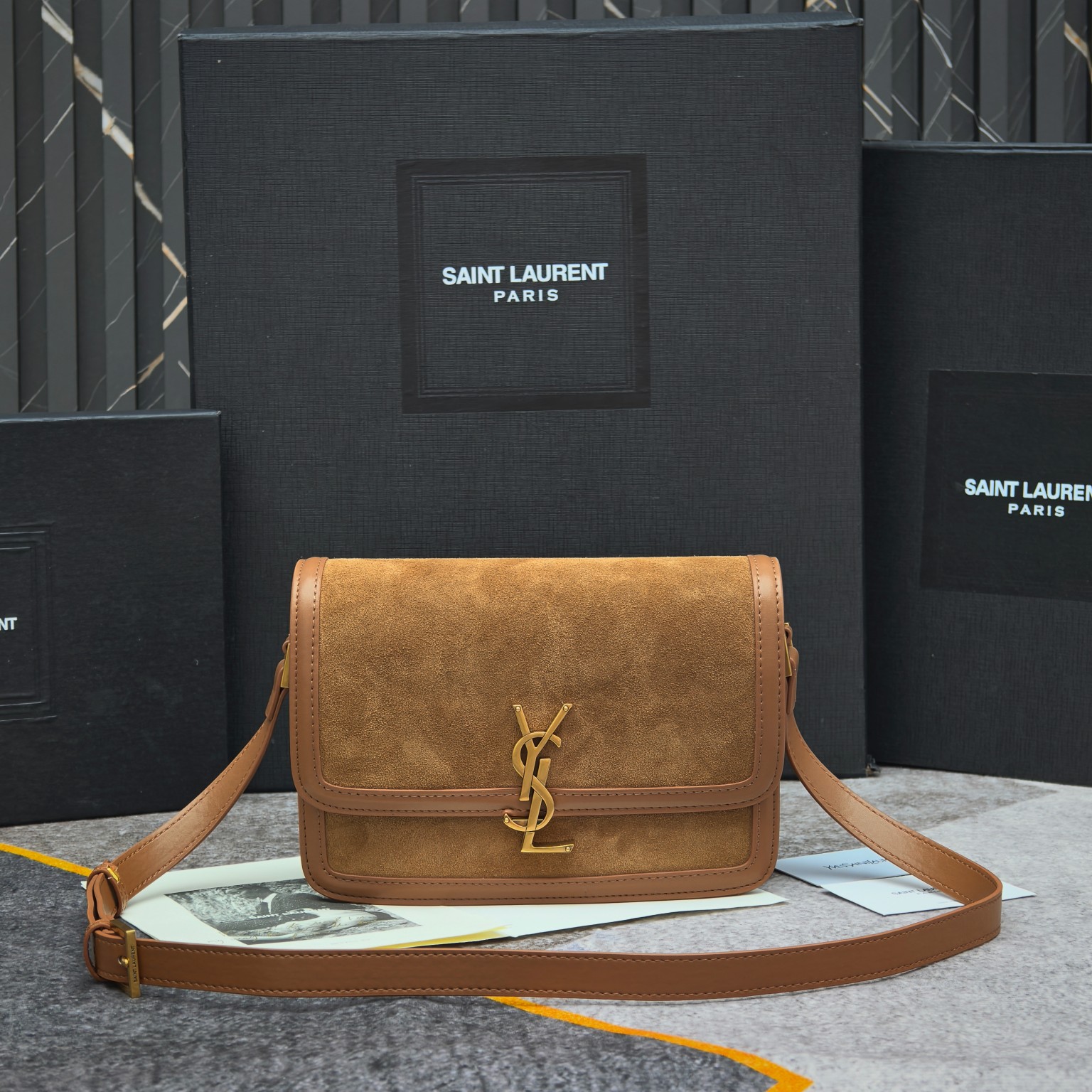 YSL Solferino Box Shoulder Bag 8856 LM071081 19-23cm