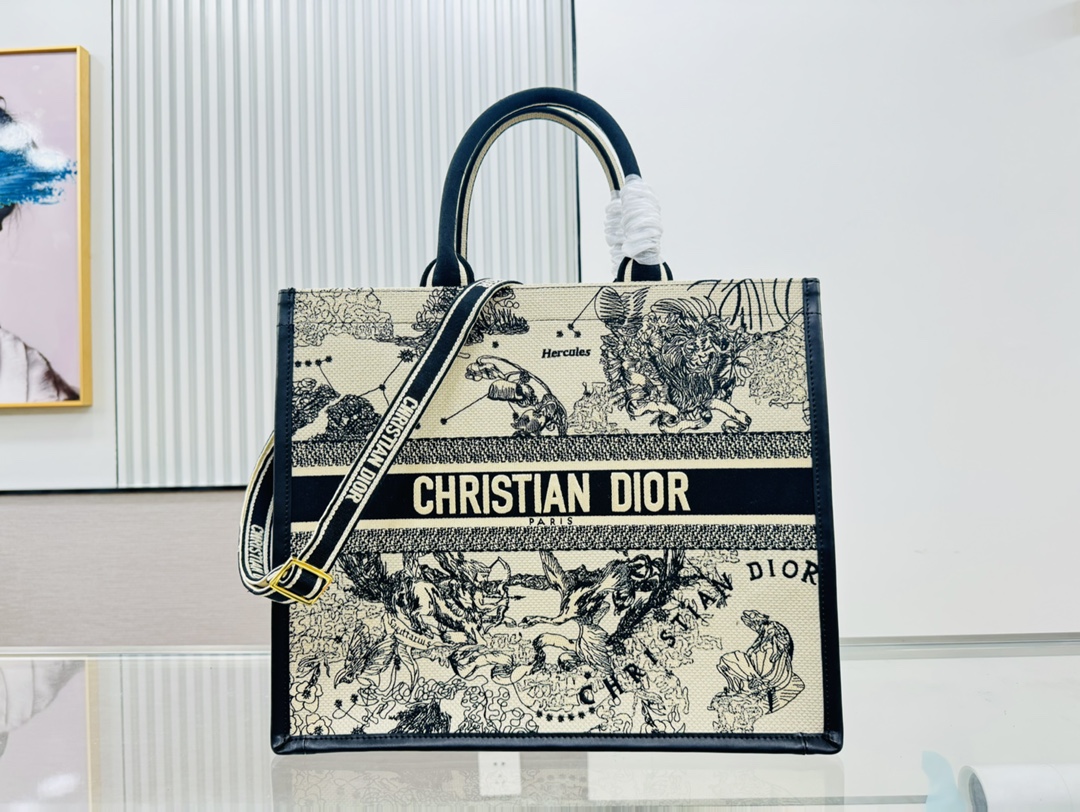 10A + top quality Dior Book Tote With Strap 8833 LM012042062 26-42cm