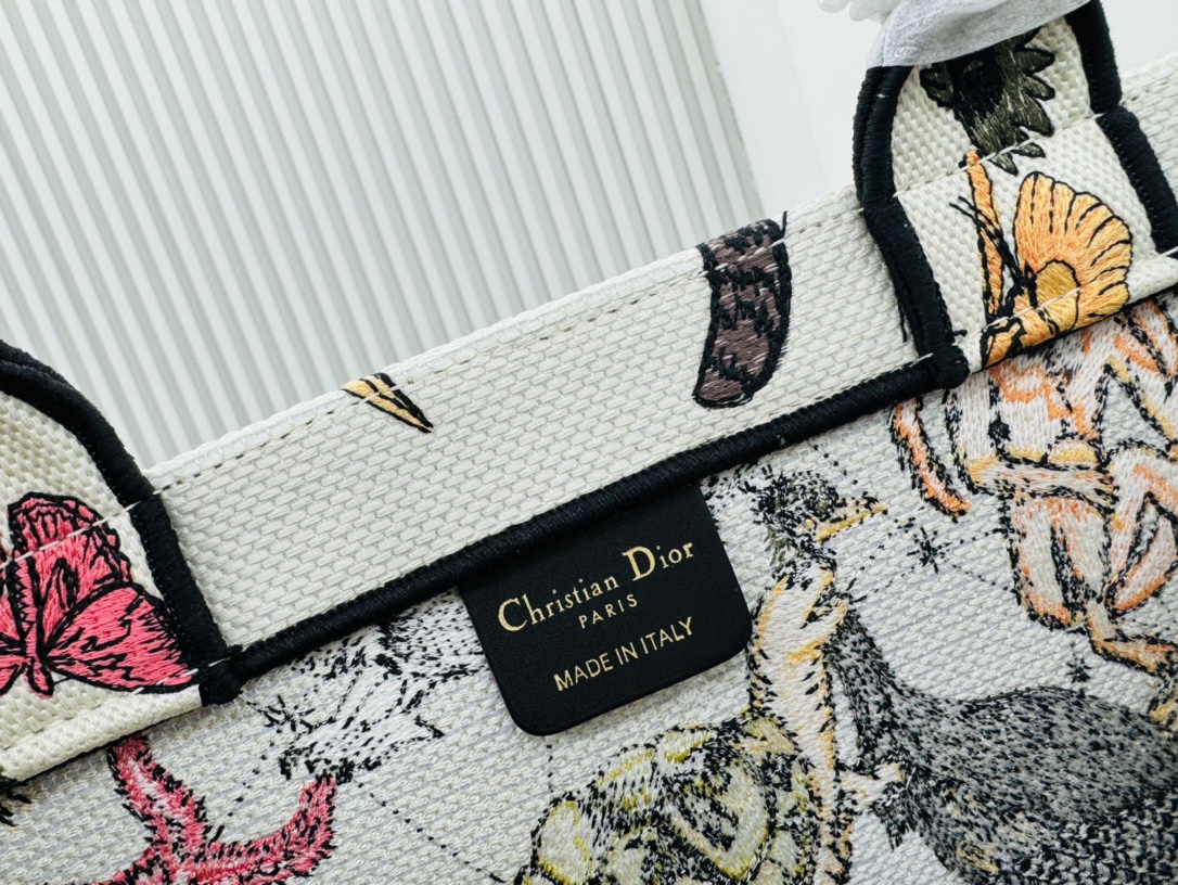 Dior Book Tote Embroider Large Shoulder Bag Handbag