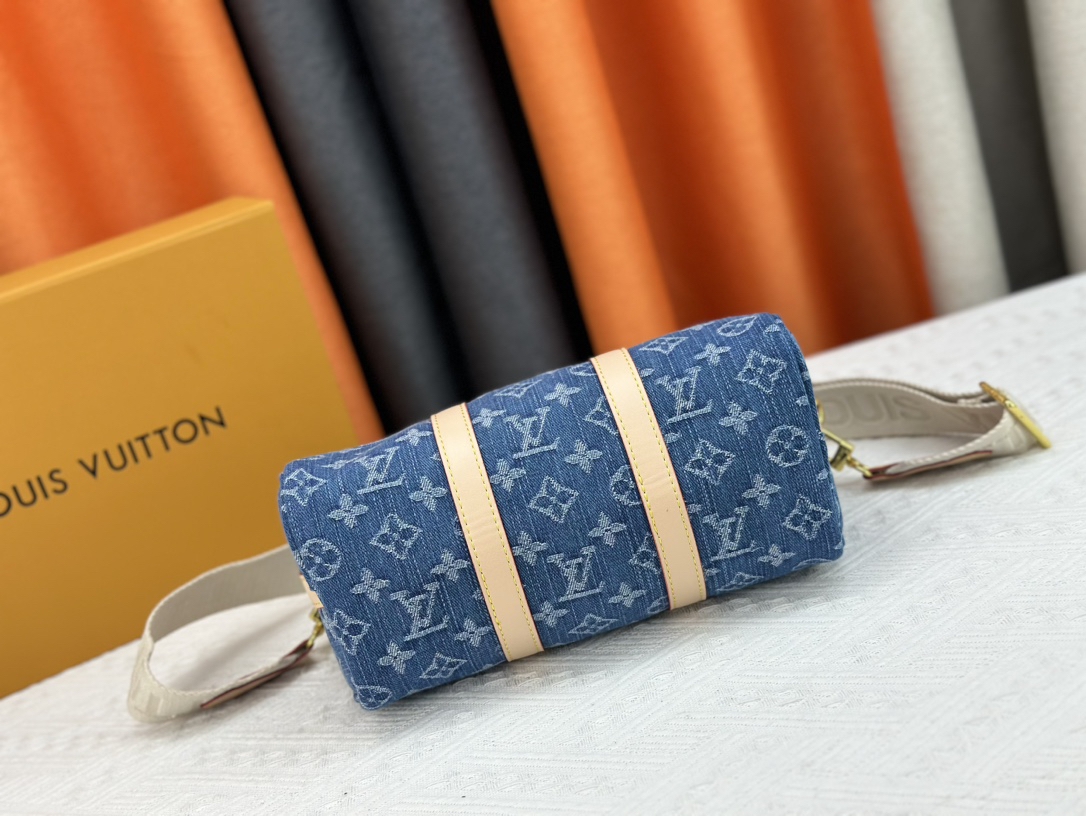 Louis Vuitton LV Keepall 25 Denim Handbag Shoulder Bag(Replica)