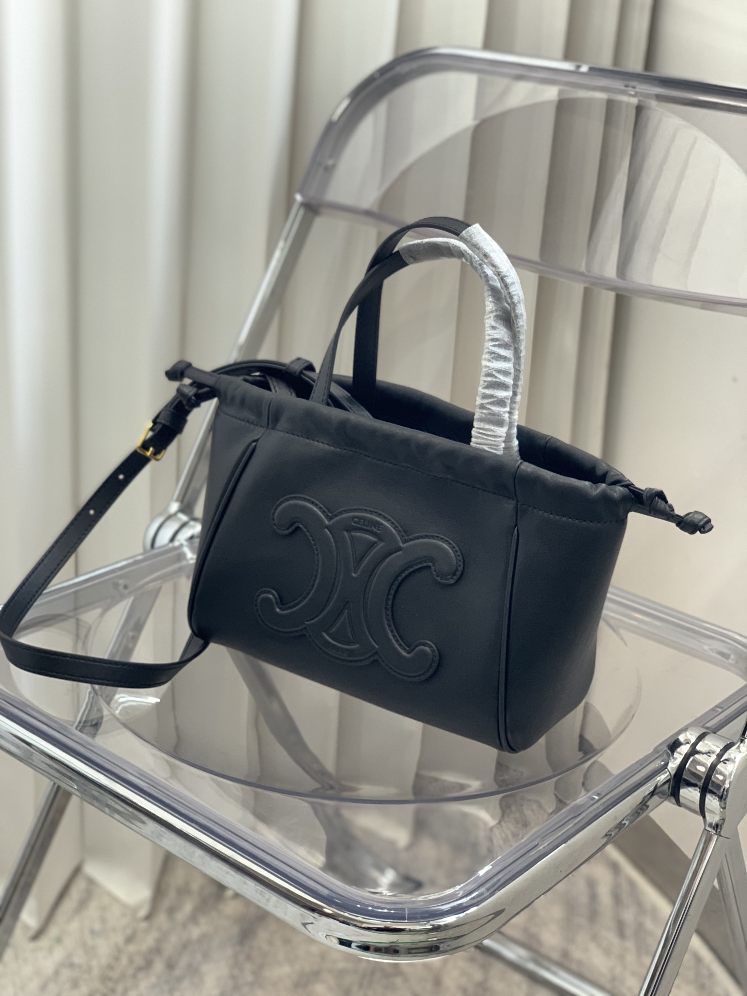 CABAS TRIOMPHE Small Bag Black 111013 LM051 22cm