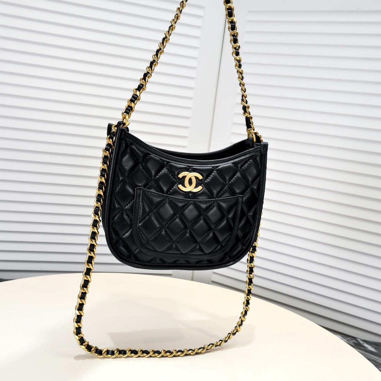 Chanel 24S Half Moon  Hobo Underarm Bag  Shoulder Bag Handbag