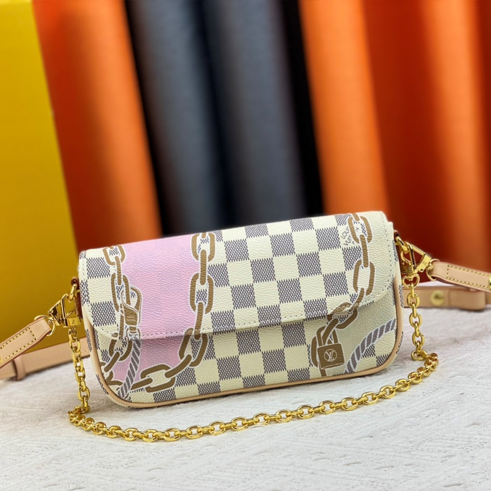 Louis Vuitton LV Leather Baguette Shoulder Bag Handbag M82210&M81911 (Replica)