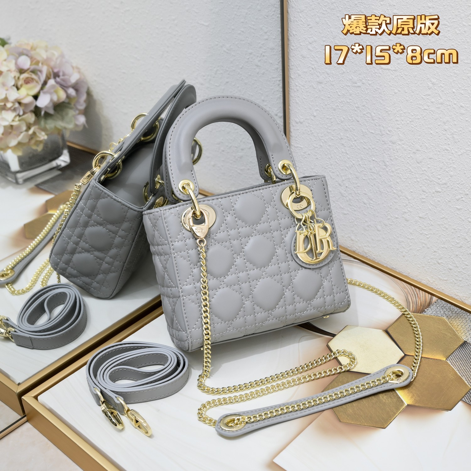 Dior Mini Lady Bag-Lambskin shoulder bag (Replica)