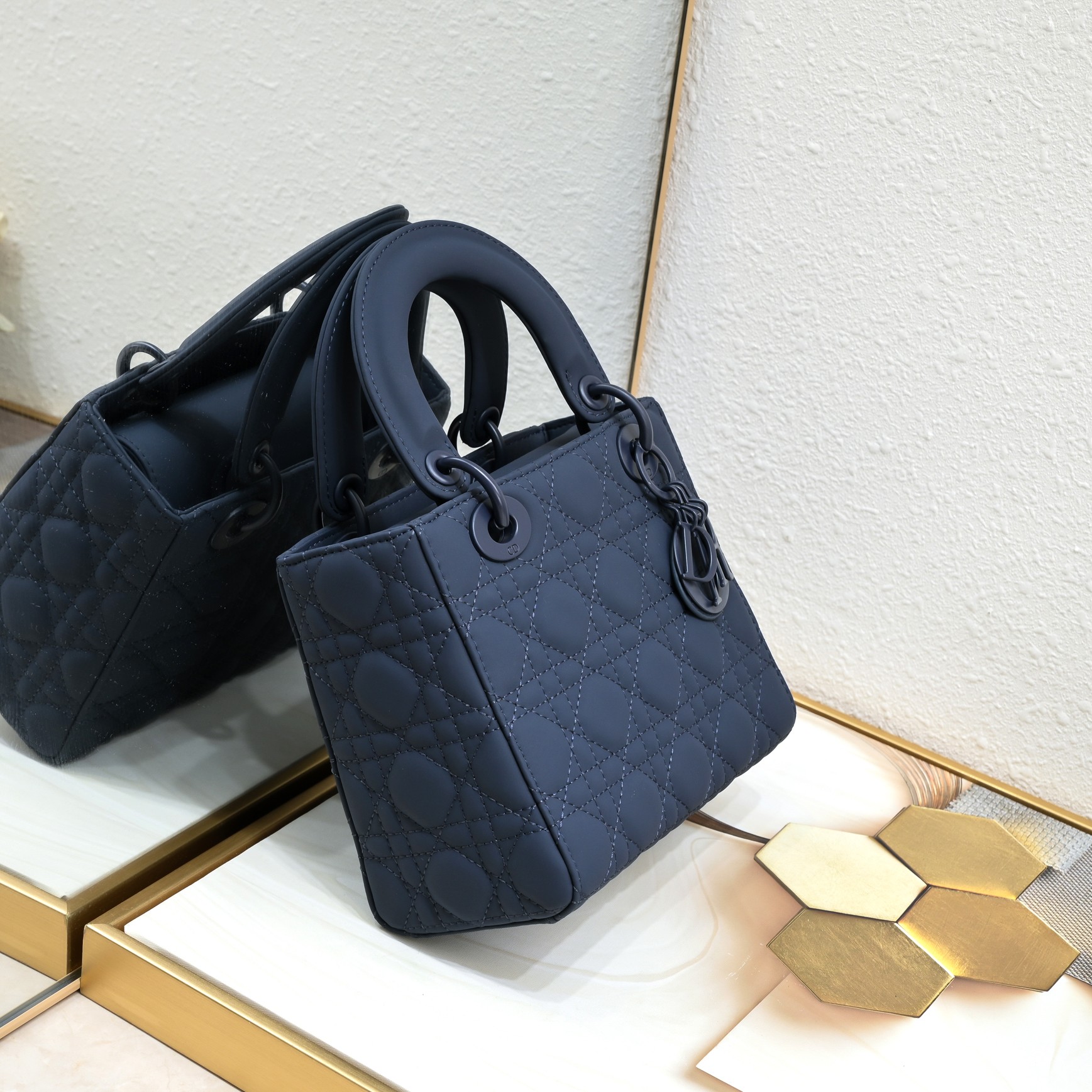 Small Lady Dior My ABCDior Bag Blue Matte 2022 LM061 20cm