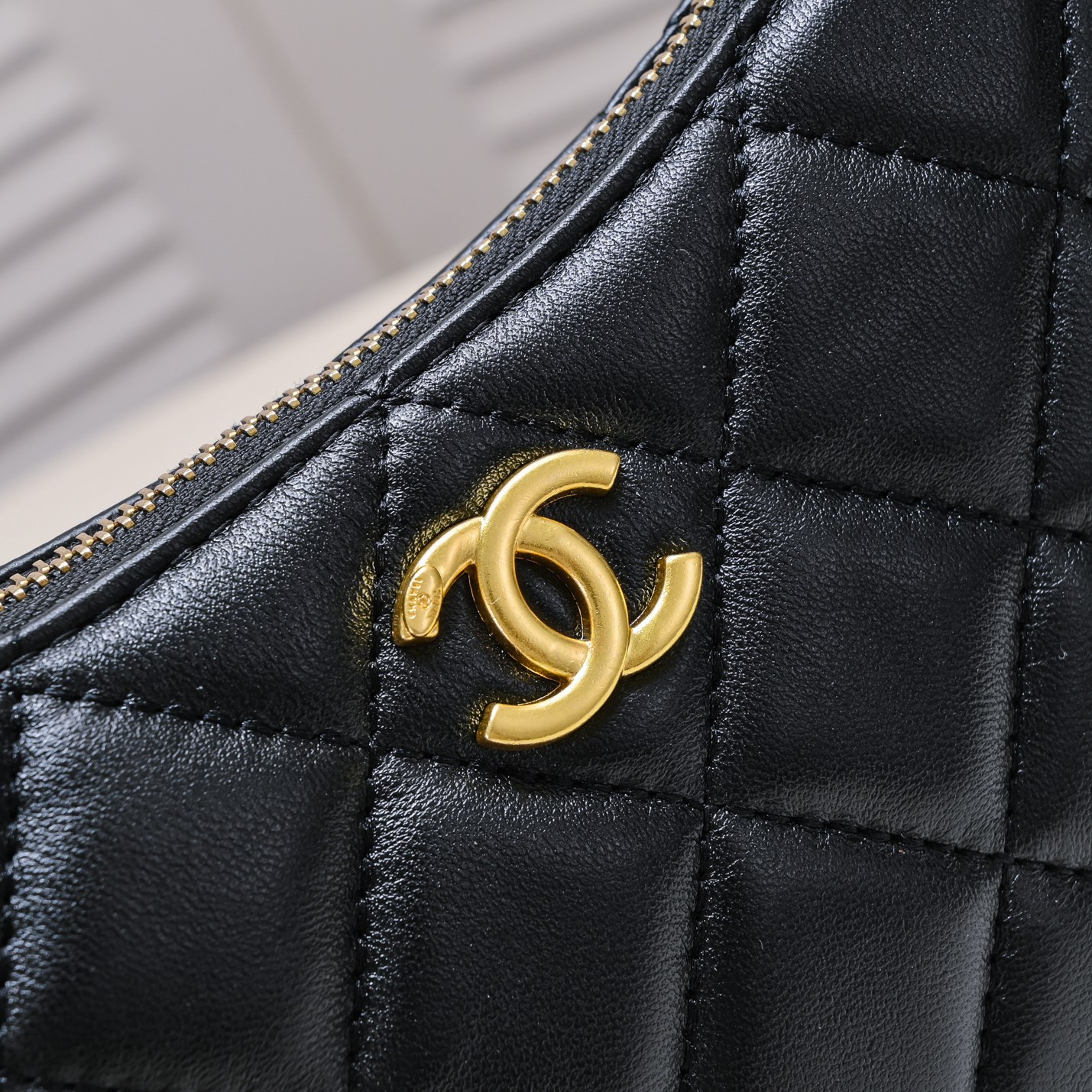 Chanel 23A Fringed Gold Chain Hobo Underarm Shoulder Bag Handbag