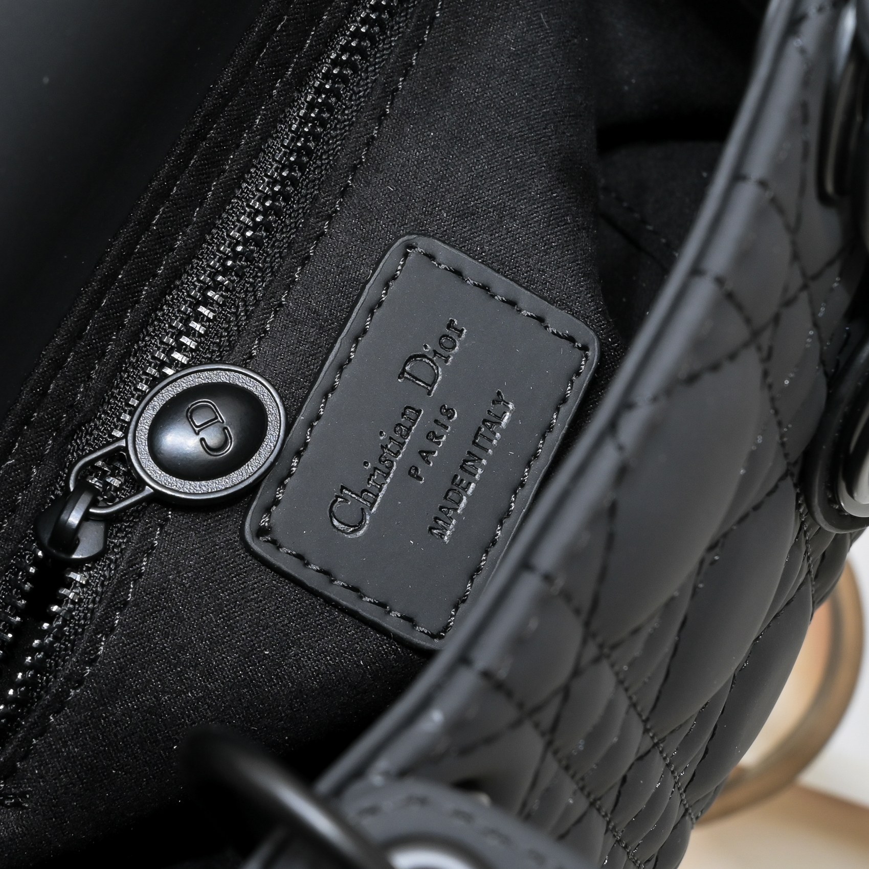 Mini Lady Dior Bag Black Matte 2022 LM051 17cm