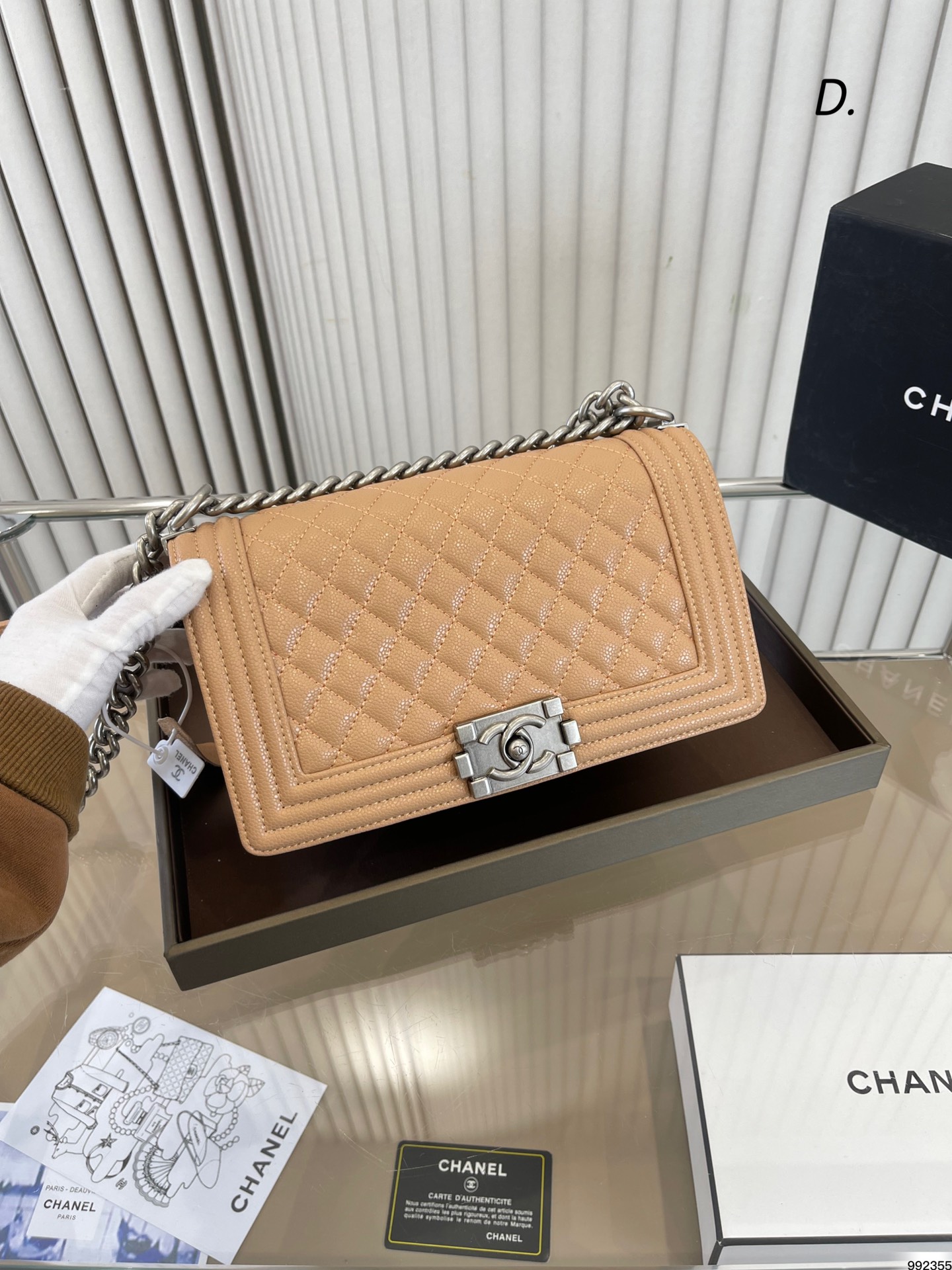 Chanel Leboy Bag caviar leather 007 DB071 25cm
