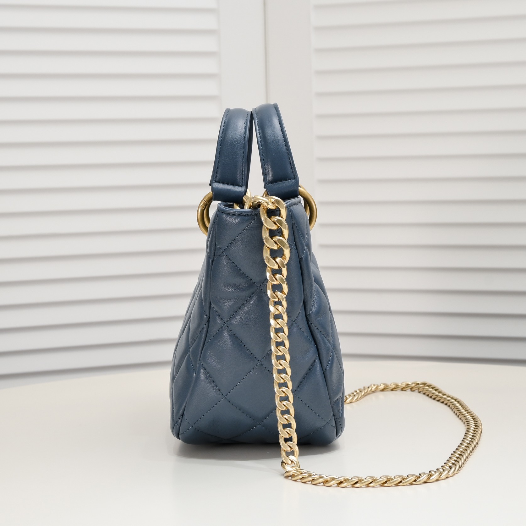 Chanel CC 2Way Chain Shoulder Tote Bag  Leather Shoulder Bag Handbag