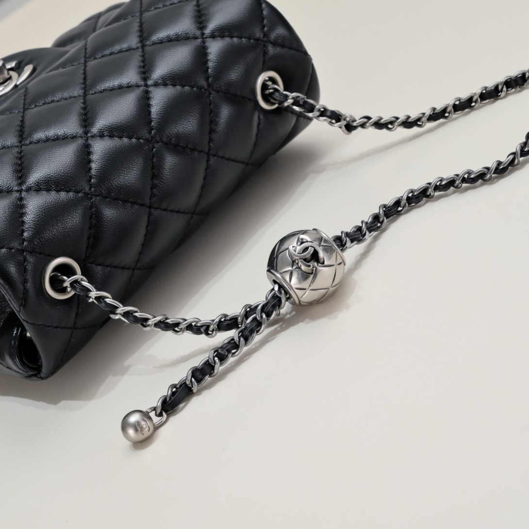 Chanel Cross Body Metal Ball Chain Shoulder Bag Handbag