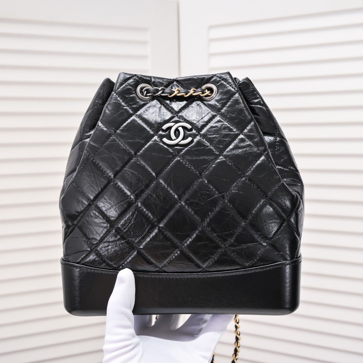 Chanel 17 Gabrielle Stray Backpack Shoulder Bag Handbag