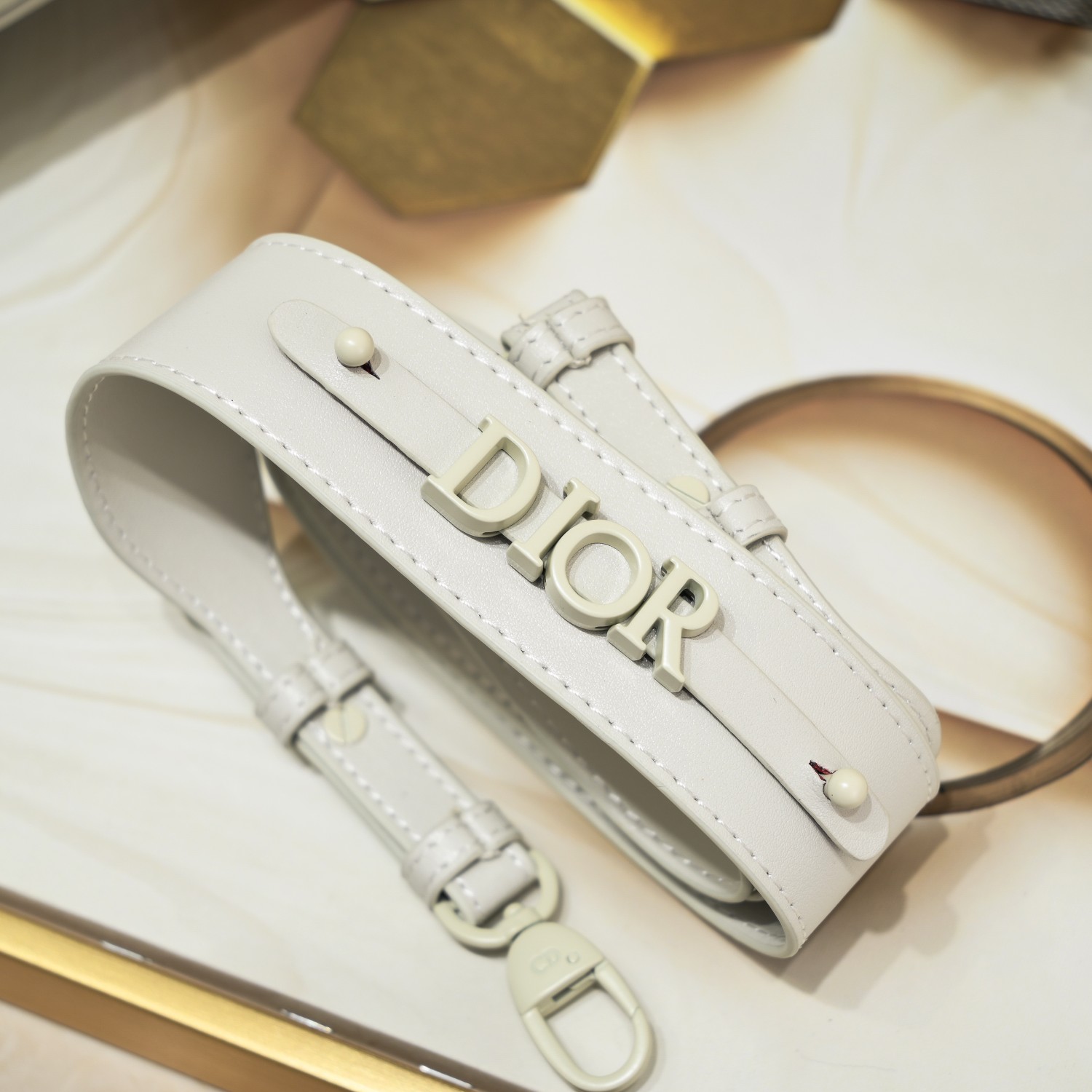 Small Lady Dior My ABCDior Bag White Diamond Motif 4002 XB091 20cm