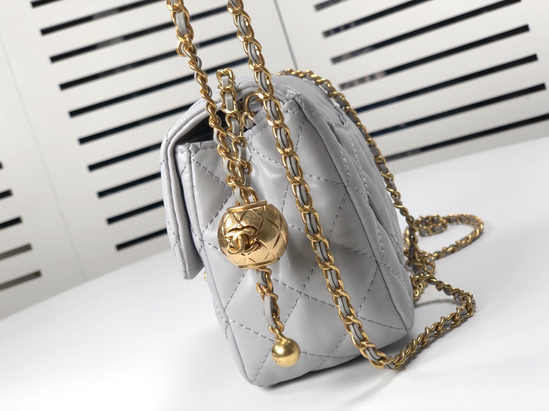 Chanel Cross Body Metal Ball Chain Shoulder Bag Handbag