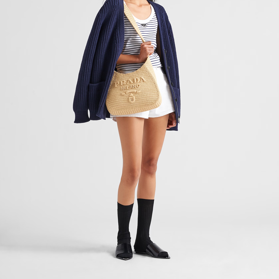 Prada Crochet Handbag Tote Bag Shoulder Bag (Replica)