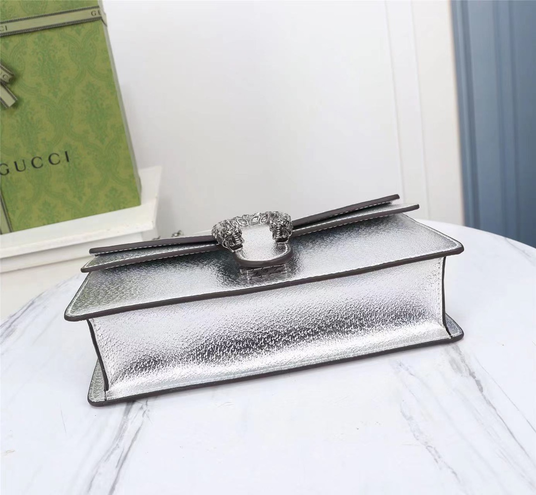 Dionysus Small Shoulder Bag Silver 499623 LM002 25cm