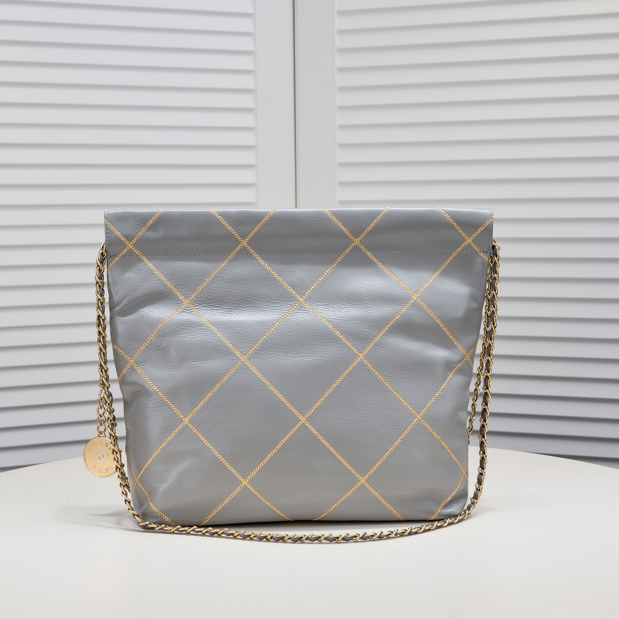 Chanel 22 Bag Pearl Bag Golden Thread Shoulder Bag Handbag