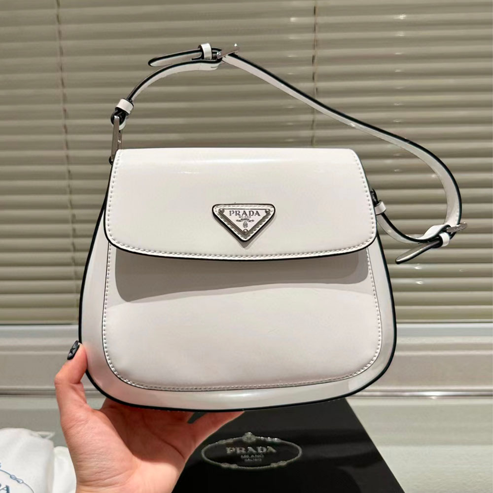 Prada Cleo Shiny Leather Shoulder Bag（Replica）