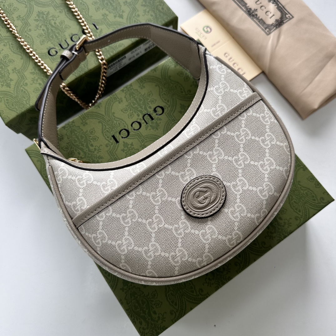 Gucci HALF-MOON-SHAPED MINI BAG 726843 LM001 22cm