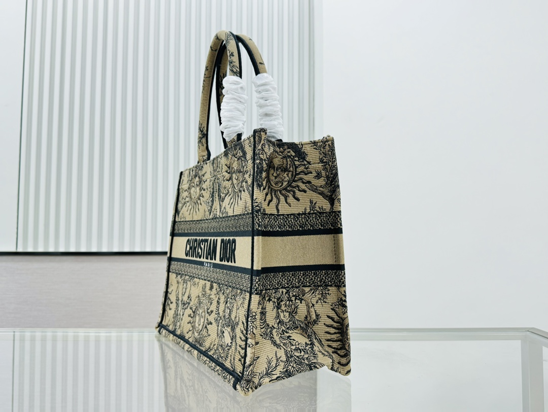 Dior Book Tote Embroider Medium Shoulder Bag Handbag